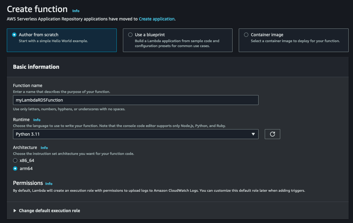 Create Lambda Function