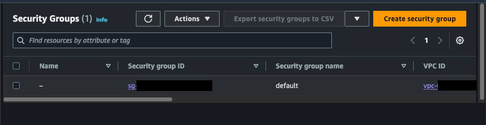 security group list